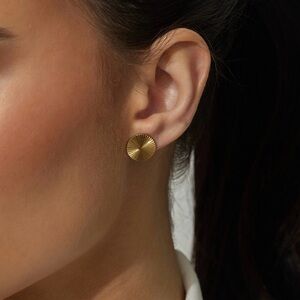 18k Gold Plated Sunburst* Shaped Stud Earrings